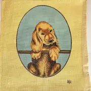 HAND PAINTED NEEDLEPOINT CANVAS: COCKER SPANIEL PUPPY BM