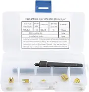 Marhynchus Thread Repair Kit 12PCS M5 X 0.8 Thread Repair Kit Self Tapping Inserts Tool Set for Automobiles, Rail Car, Home Appliances