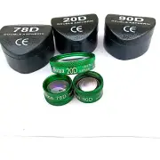 Green Colour Diopter Lens 20D 90D & 78D Combo Set With Manual