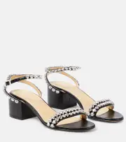 [Mach & Mach] Mach & Mach Audrey 55 crystal-embellished leather sandals AU 5 black