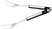 Grill Forks Set of 2 Stainless Steel Roasting Forks Long Handles for Cooking Serving Carving