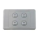 4 Gang Wall Switch - PRINTED WITH FAN LIGHT HEAT HEAT - Electrical Light Switch