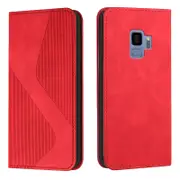 Samsung Galaxy S9 Case, PU Leather Flip Cover ic Closure Wallet Card Slots Stand Case