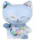 MANI THE LUCKY CAT figurine 70mm Blue floral gift box Maneki Neko good luck