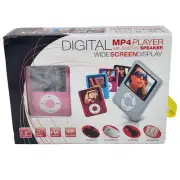 DIGITAL MP4 PLAYER BUILT-IN SPEAKER WIDE SCREEN DISPLAY 8GB PINK NEW IN BOX