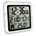 1X( Bathroom Wall Clock, for Bath Countertop, Moisture Proof Temperature3877