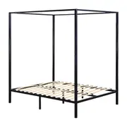 4 Poster Single Bed Frame Black