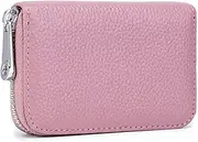 [SKUZA] Wallet,Card Bag,Female Wallet RFID Protected Card Holder Men Coin Bag Lady Short Mini Purse Purses for Women Leather (Dark Blue) (Color : Light Pink)