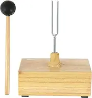 EPIGEIST 1Set Teaching Tuning Fork with Wooden Base Resonance Box Mallet for Acoustic Experiments and String Instrument Tuning Educational Prop for Physics and Sound