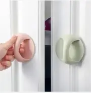 3 pcs Self Adhesive Sliding Door knobs Pull Handle for Cabinet Cupboard Window D