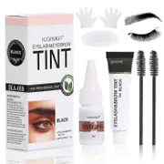 Instant Lash Brow Tint Set, Natural Bushy Eyebrow Lash Dye Makeup Kit Lasting For 6 Weeks Diy Hair Coloring For Salon Home Use Black