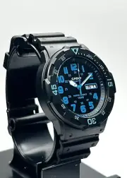 Casio Sports Mens Watch Analog 100m Date Day MRW200H-2B MRW200H BLUE New