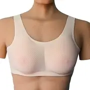 [ZMASI] 2-in-1 Silicone Breast Inserts Forms Waterdrop Fake Breast Mastectomy Bras Prosthetic Set