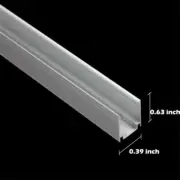 1m Aluminum Holder Channel Track Clips for 8x17mm LED Light Strip - 50Pcs