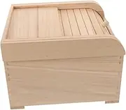 CLISPEED Wooden Rice Storage Container Multipurpose Food Container with Rolling Lid Capacity Moisture and Resistant for Organizing Grains and