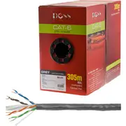 DOSS C6RGRY 305M Cat6 Solid Cable Grey Sold As 305M Roll Only 305M CAT6 SOLID CABLE GREY