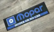 MOPAR OR NO CAR RUBBER BACKED BAR MAT RUNNER