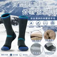 在飛比找momo購物網優惠-【TAS 極限運動】登山 加厚保暖 美麗諾羊毛雪襪(保暖 保