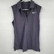 Nike Women's Tour Dri-FIT ADV Sleeveless Golf Polo Daybreak Purple Size Small