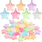 Glow in the Dark Star Charms Luminous Resin Pendants Bulk Star...