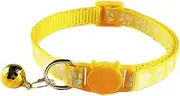 Abaodam 5PCS Adjustable Cat Collar with Bells Stylish Neck Jewelry for Kittens and Cats Includes Yellow Sky Blue and Light Green Pet Accessory for Fashionable Pets