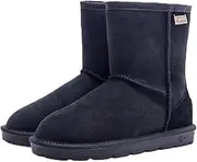 [UGG AUZLAND SHEEPSKIN] UGG ROOZEE Australia UGG Classic Short Boots Chestnut/Black,Short Boots for Winter Australian Made Australian Sheepskin Unisex Boots Classic