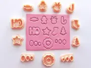 Christmas Mini Stud Maxi Set of 11 Polymer Clay Cutters | Rudolph Tree Wreath Ho