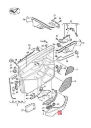 OEM AUDI Armrest Leatherette Cliff Grey/Wapiti Brown 8W0867174AKGT