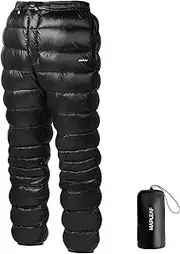 [Mapleaf] Down Pants, Cold Protection, Men's, Women's, Winter Mountaineering, Ultra Lightweight, 800 FP, Bottoms, Open Front, Warm Pants, Winter Clothes, Skiing, Golf, Outdoors, Work, Compact, Water