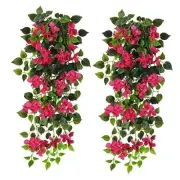 Artificial Hanging Plants Flowers Bougainvillea, UV Resistant Fake Plastic