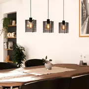 Segovia 3Lt Pendant Light in Black