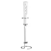 Electric Milk Frother Handheld Egg Beater with Stand USB Rechargeable Foam Maker