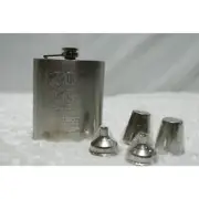 Luxury Stainless Steel 7oz Pocket Liquor Hip Flask Whiskey with accessories.