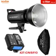 Godox SK300II Studio Flash Strobe + X2T-C/N/S/F/O Trigger + 95cm Grid Softbox