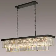 Weesalife Crystal Chandeliers for Dining Room Light Fixtures Over Table，18-Li...