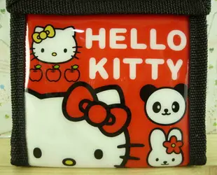 【震撼精品百貨】Hello Kitty 凱蒂貓-凱蒂貓皮夾/短夾-紅附扣 震撼日式精品百貨