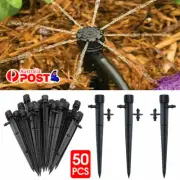 50PCS Adjustable Water Flow Irrigation Drippers Sprinkler Emitter Drip System