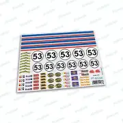 NASCAR Edition HERBIE the Love Bug Decals Kit Tamiya Stickers Scale 1/10 10th