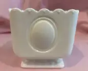 Fenton White Milk Glass Planter Vase Bowl Candy Dish -4.25 Square -FREE SHIPPING