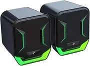 JSEIAJB Desktop Computer Audio Games Esports Atmosphere Light Large Volume Heavy Subwoofer Small Speaker Cable