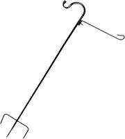 Kisangel Garden Shepherd Hook Rust Iron Hook Outdoor Pole Stake Hanger for Decor Wedding Aisle Accessory