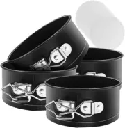 Springform Pan Set 4inch Mini Cake Pan 4 Pack Cheesecake Pan With 50 Pcs Parchme
