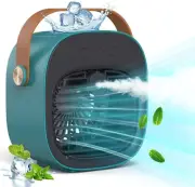 Mini Air Conditioner with 3 Speeds, Quiet Desk Cooling Fan 5200mAh Rechargeable