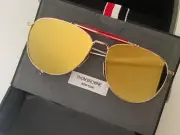 Thom Browne Aviator Mirrored Sunglasses