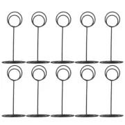 10 Pcs Metal Number Plate Clip Table Numbers Holders Travel Miss