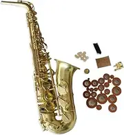 Alto Sax Saxophone Copper Sax Mouthpiece Clip Brilliant Sound Woodwind Instrument Parts Violin Saxophone for Family Gathering