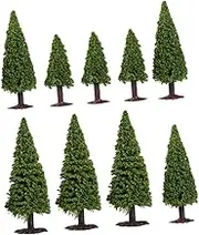 DRESSOOS 9pcs Miniature Model Trees Realistic Artificial Trees for DIY Landscape Table Decor for Model Railroads and Architectural Displays Unique
