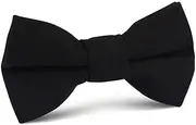 [OTAA] Black Cotton Kids Bow Tie Black 100% Cotton Black Cotton Kids Bow Tie