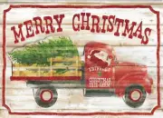 KRINGLE'S CHRISTMAS TREE FARM EMBELLISHED CHRISTMAS CARD by PUNCH STUDIO (6)