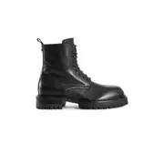 [ANN DEMEULEMEESTER] Skagi Ankle Boots in Grained Shiny Calfskin Black